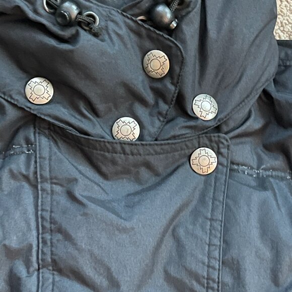 Vintage 90s Embroidered Granny Square Boho Cropped Aztec Quilt Ski Coat Womens14 - Picture 5 of 13